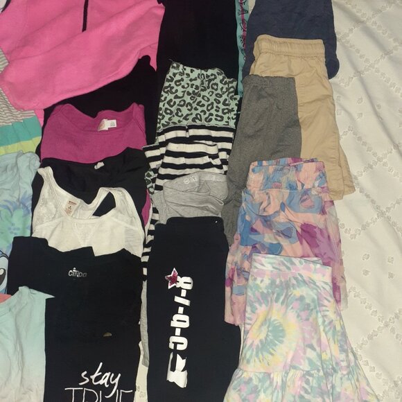 Huge lot of clothes tops leggings jacket SHEIN DISNEY AVIA~Girls Size 10-12 L - Picture 2 of 5
